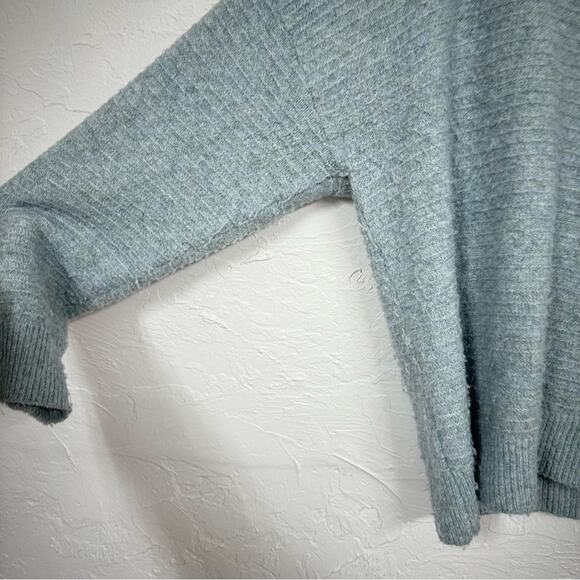 Vero Moda Light Blue Oversized Sweater Womens XL Slouchy Fall Ribbed Cozy Boho - Picture 3 of 7